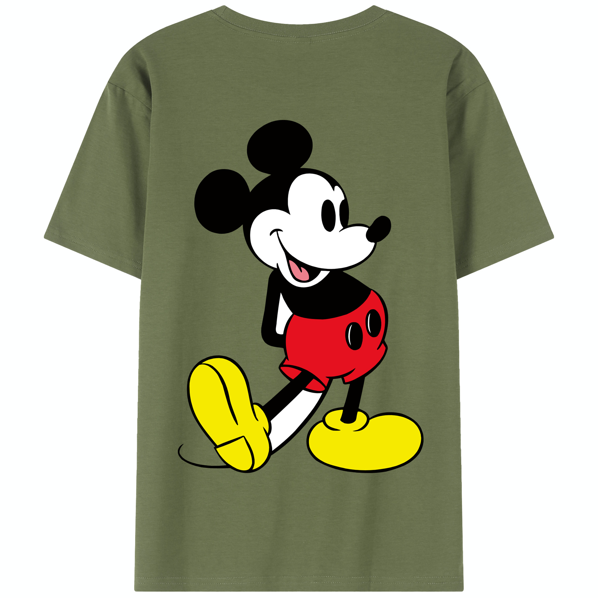（画像用） ミッキーマウス Mickey Mouse 綿100％半袖Tシャツ（背面プリント）